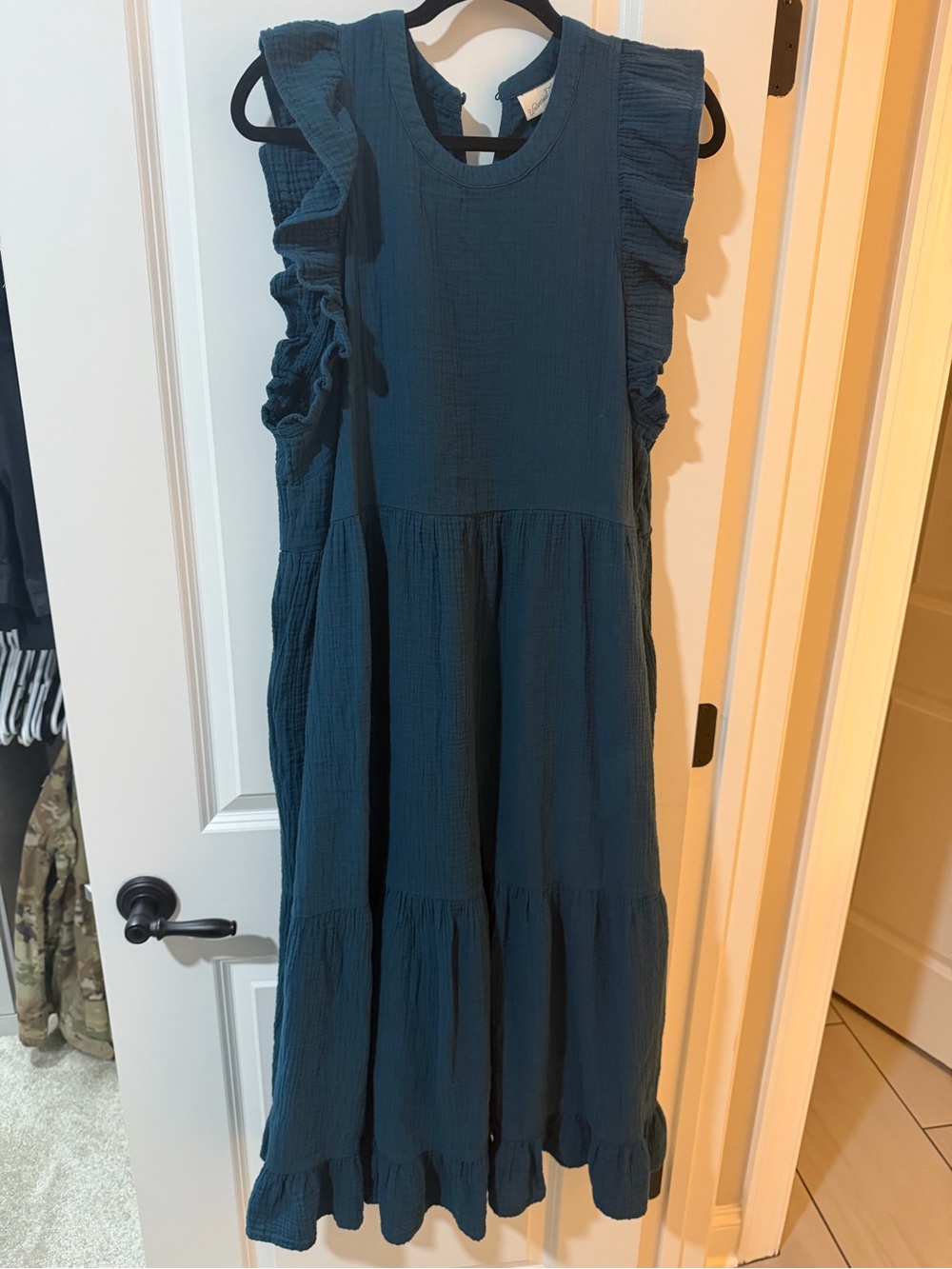Universal Thread Teal Ruffle Tiered Midi Dress